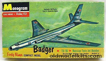 Monogram 1/195 Badger Tu-16 Forty-Niner, P403-49 plastic model kit